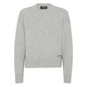 DSQUARED2 Men's Crew Neck Knit Sweater Men GREY Sweaters & Cardigans